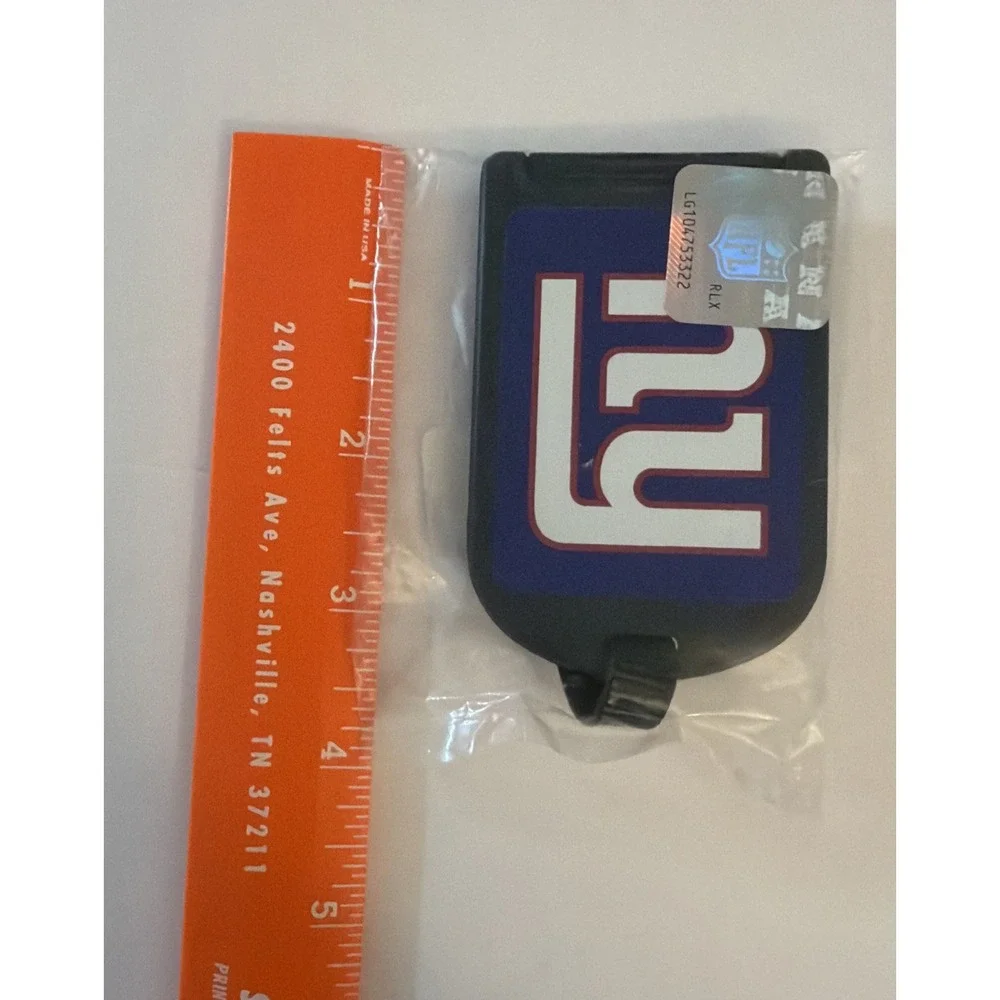 NFL Officially Licensed New York Giants Luggage Bag Tag Team Logo Football New